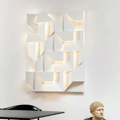 Eveline Design Rechthoekig LED Wandlamp Metaal Wit Slaap/Woon/Eetkamer