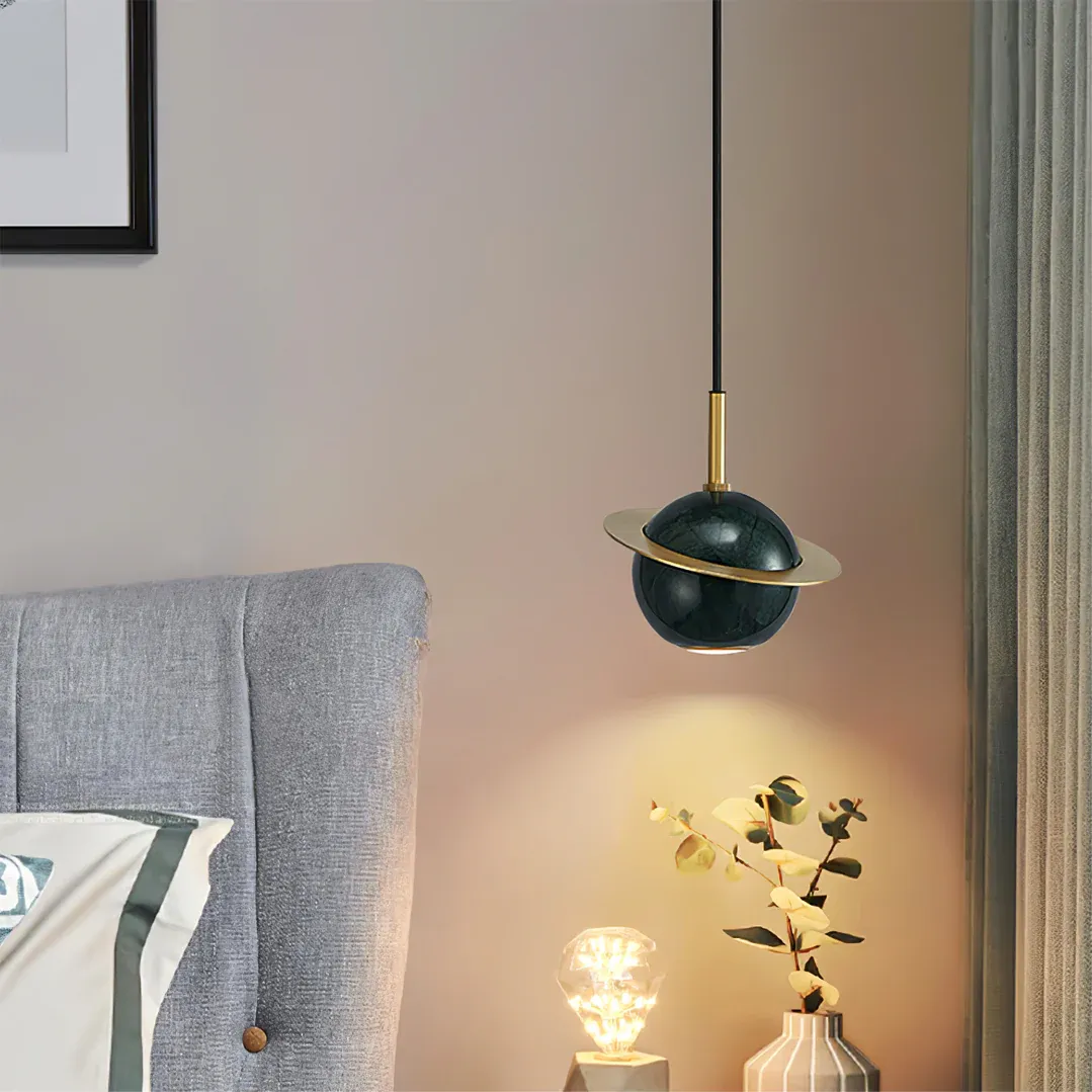 Valentina Modern Sphere Marble Pendant Light Bedroom Dining Room