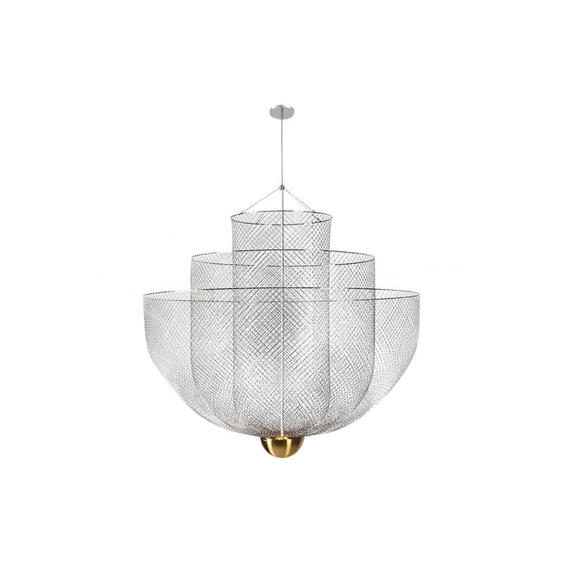 Alessio Unusual Metal Chrome Gold Pendant Light Bedroom Living Room