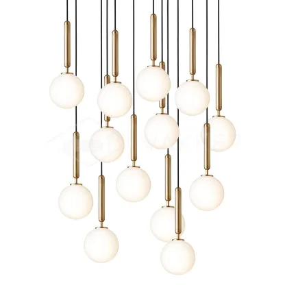 Hailie Minimalism Metal Glass Pendant Light Bedroom Living Room