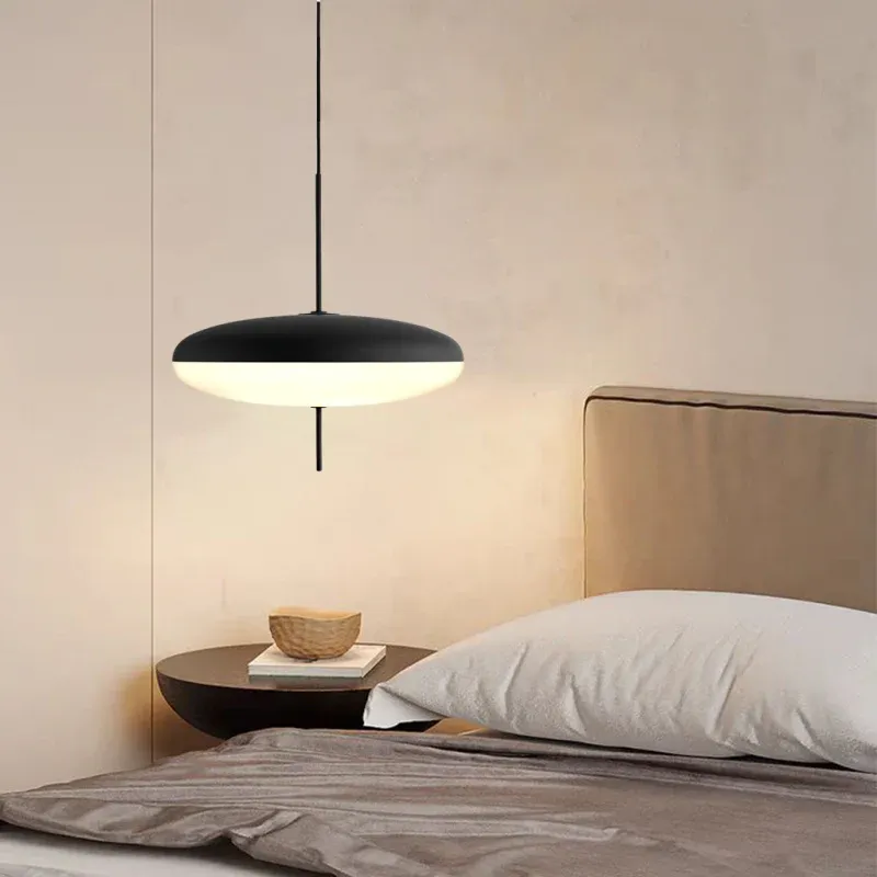 Leilani Vintage Ovaal LED Hanglampen Wit Zwart Metaal Acryl Slaapkamer
