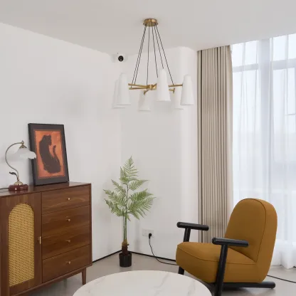 Alessio Minimalism Metal Glass Chandelier Dining Room Bedroom