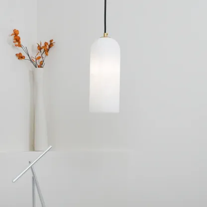 Jade Minimalism Metal Alabaster Pendant Light Bedroom Living Room