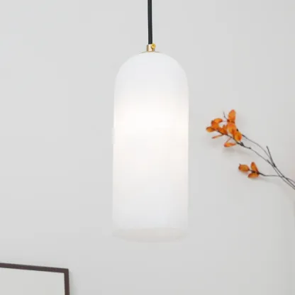 Jade Minimalism Metal Alabaster Pendant Light Bedroom Living Room