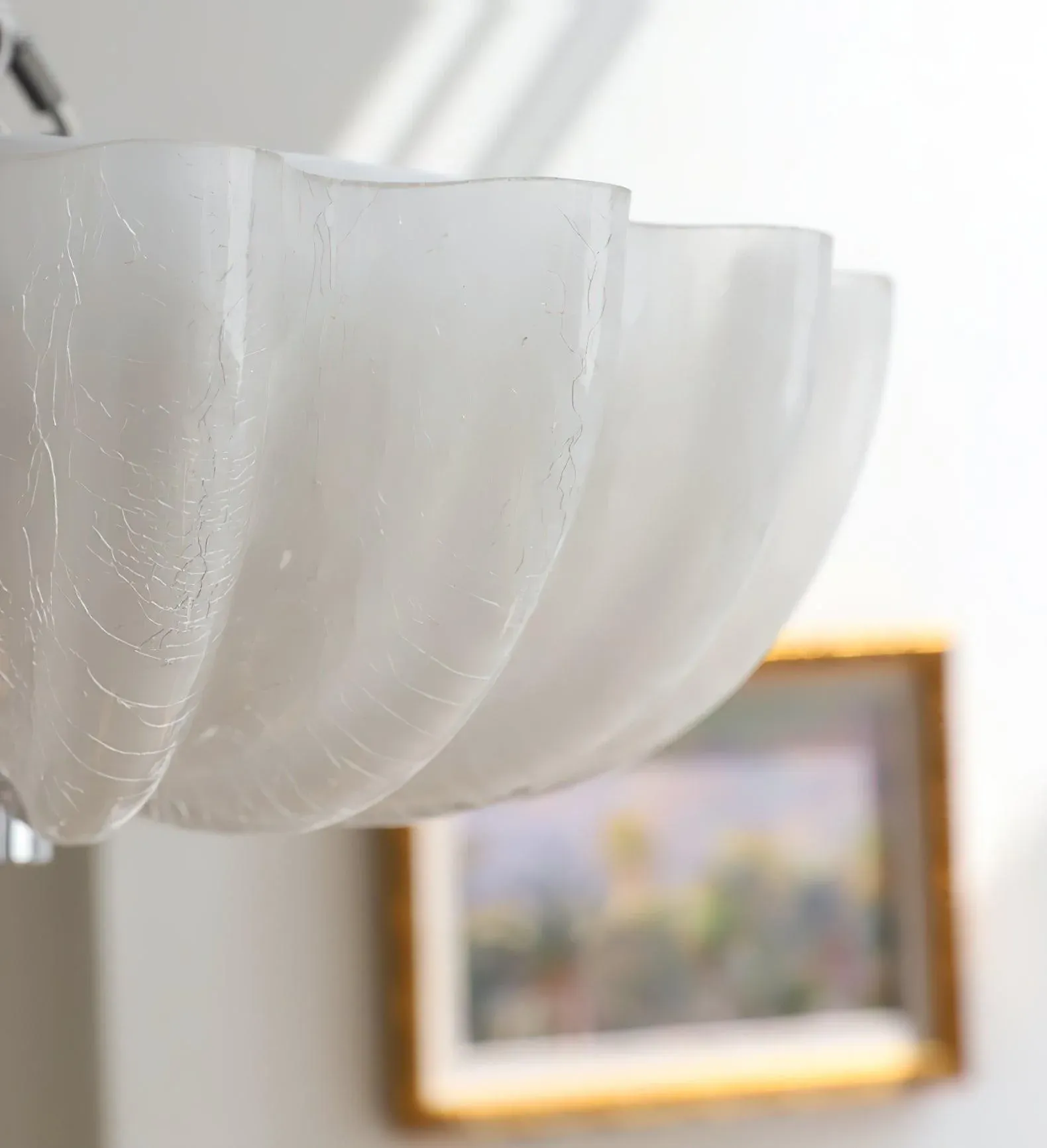 Quinn Modern Round Glass Ceiling Light Shades Bedroom Living Room