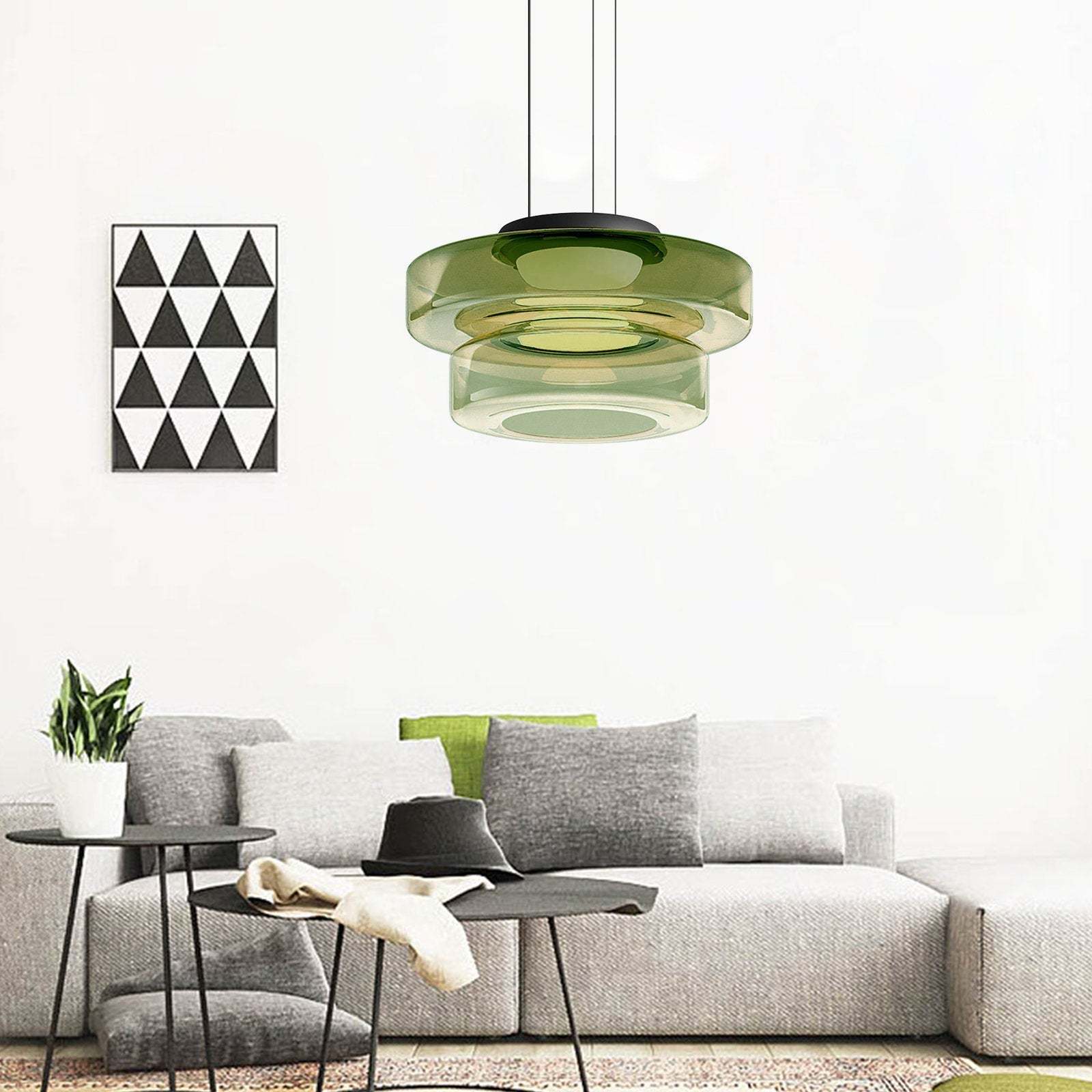 Hailie Modern Keuken Eiland Glas Hanglampen Woonkamer