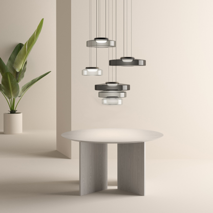 Hailie Modern Keuken Eiland Glas Hanglampen Woonkamer