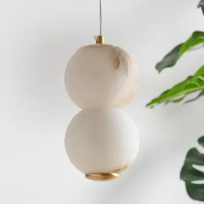 Jade Modern Ronde Metaal Albast Hanglampen Tinten Slaapkamer
