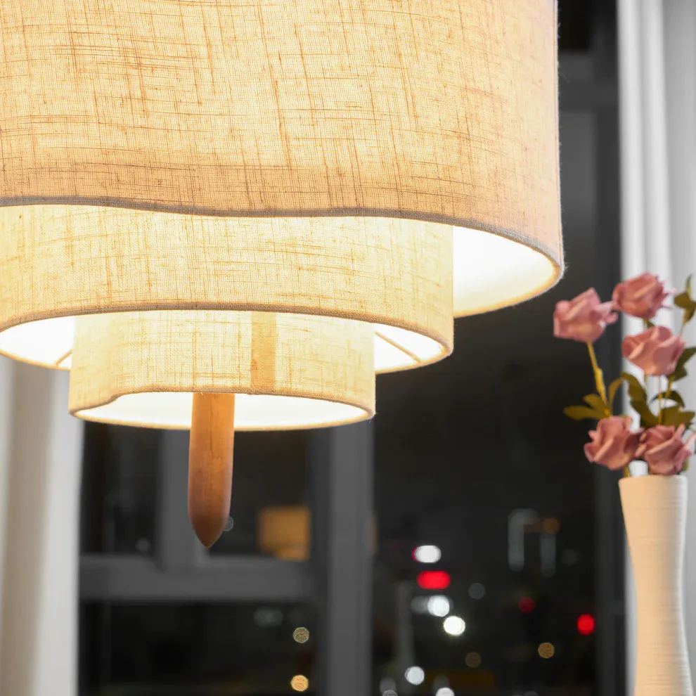 Renée Modern Kiezelsteen Stof Hanglampen Slaapkamer Eetkamer