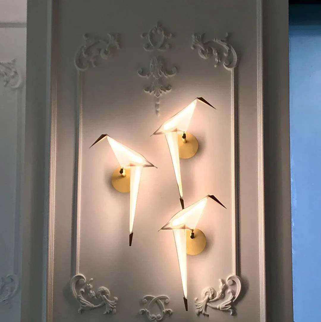 Orr Modern Unusual Bird PC Metal Wall Light Bedroom Study Living Room
