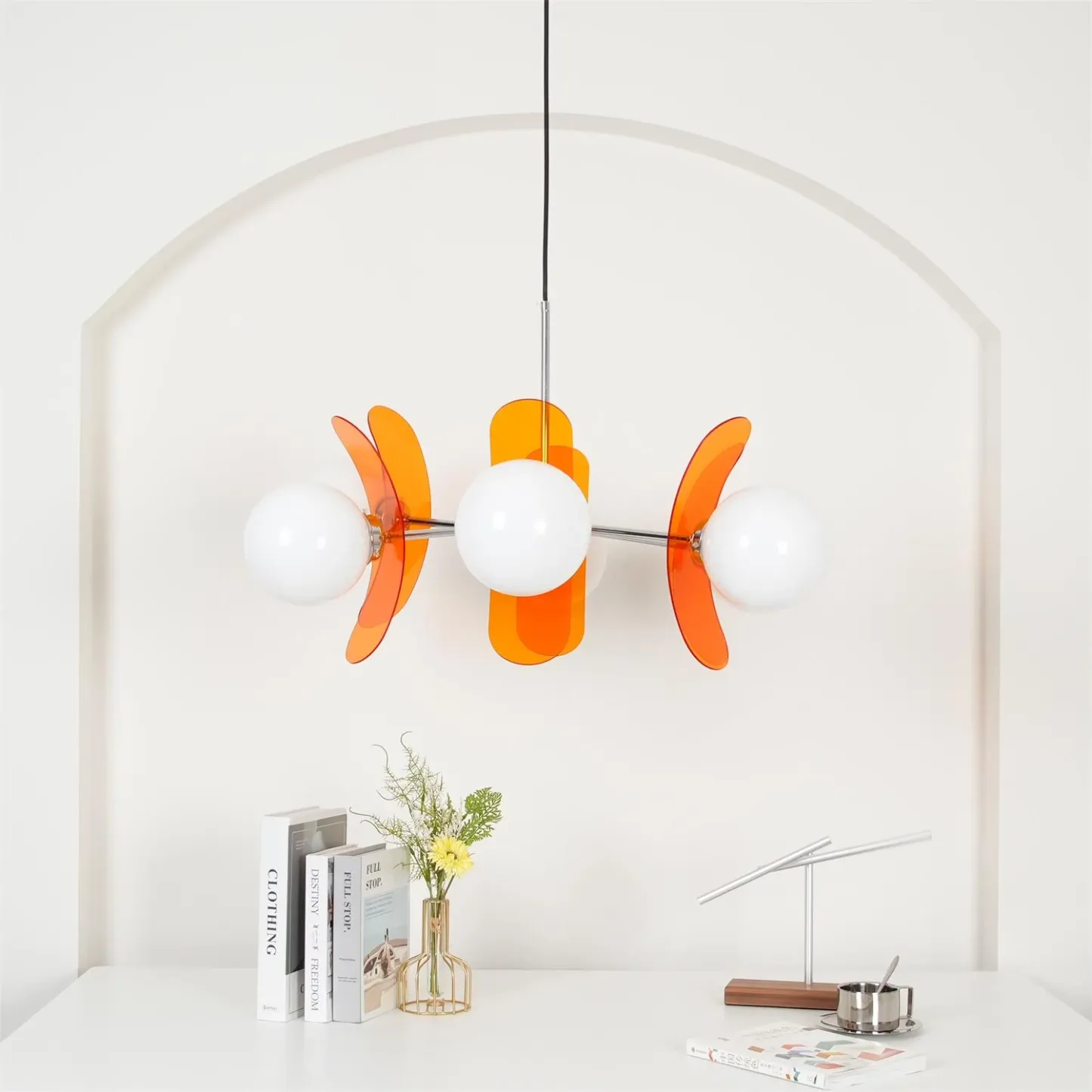 Valentina Modern Metal Glass Pendant Light Bedroom Living Room