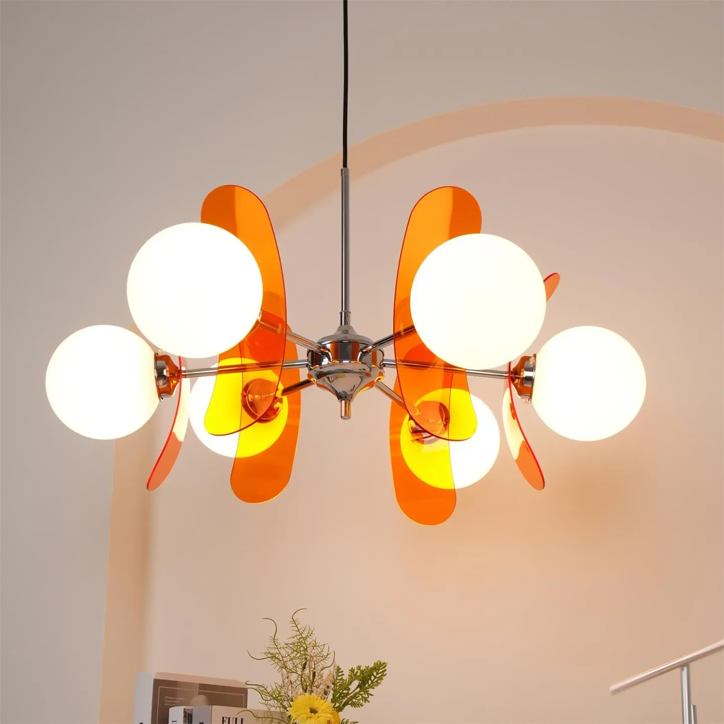 Valentina Modern Metal Glass Pendant Light Bedroom Living Room