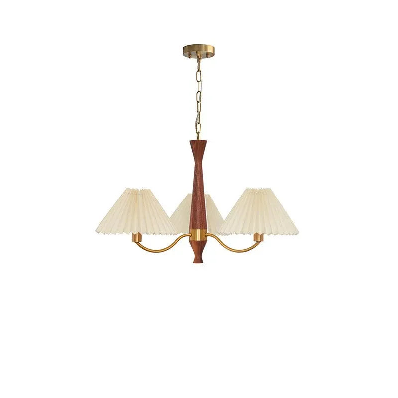 Valentina Vintage Pleated Fabric Chandelier Shades  Living Dining Room