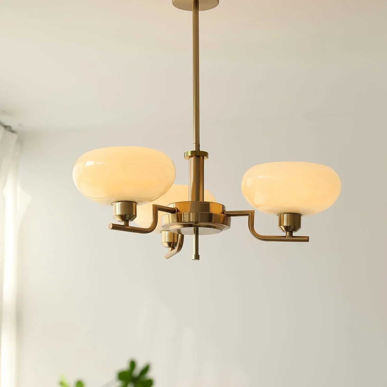 Valentina Vintage Antique Metal Glass Chandelier Living Dining Room