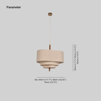 Renée Modern Pebble Fabric Pendant Light Bedroom Dining Room