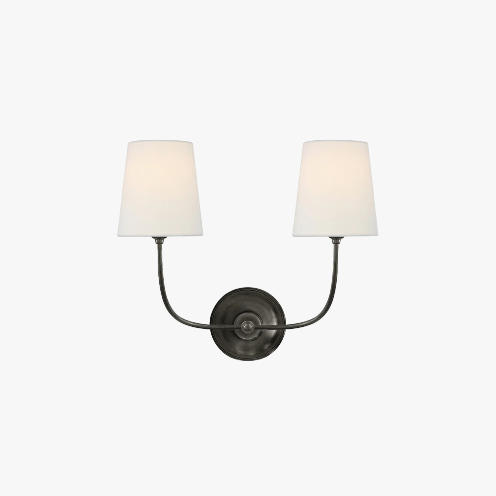 Alessio Vintage Classical Metal Fabric Wall Light Shades Bathroom Bedroom