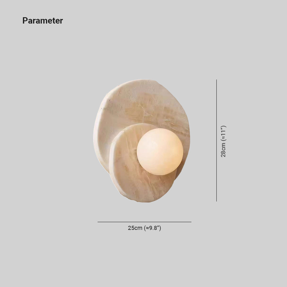Meza Frans LED Rock Glas Binnen Wandlampen Woonkamer