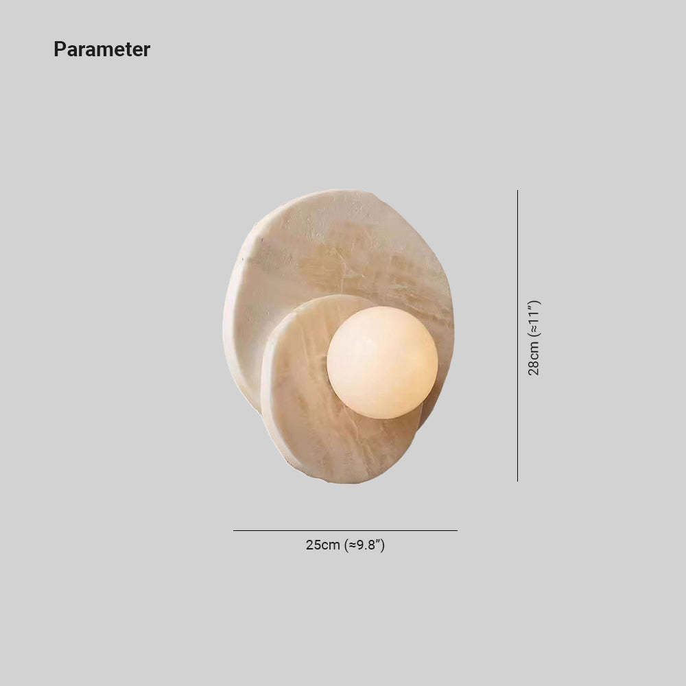 Meza Frans LED Rock Glas Binnen Wandlampen Woonkamer