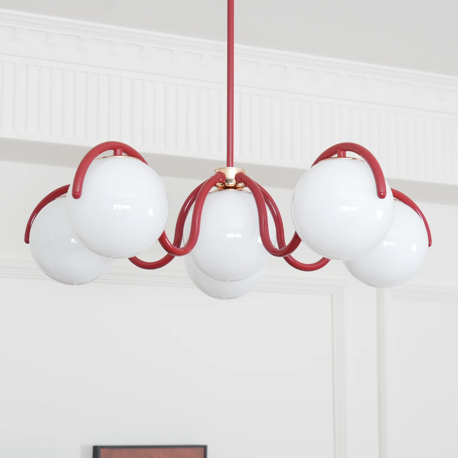 Valentina Vintage Metal Glass Pendant Light Bedroom Living Room