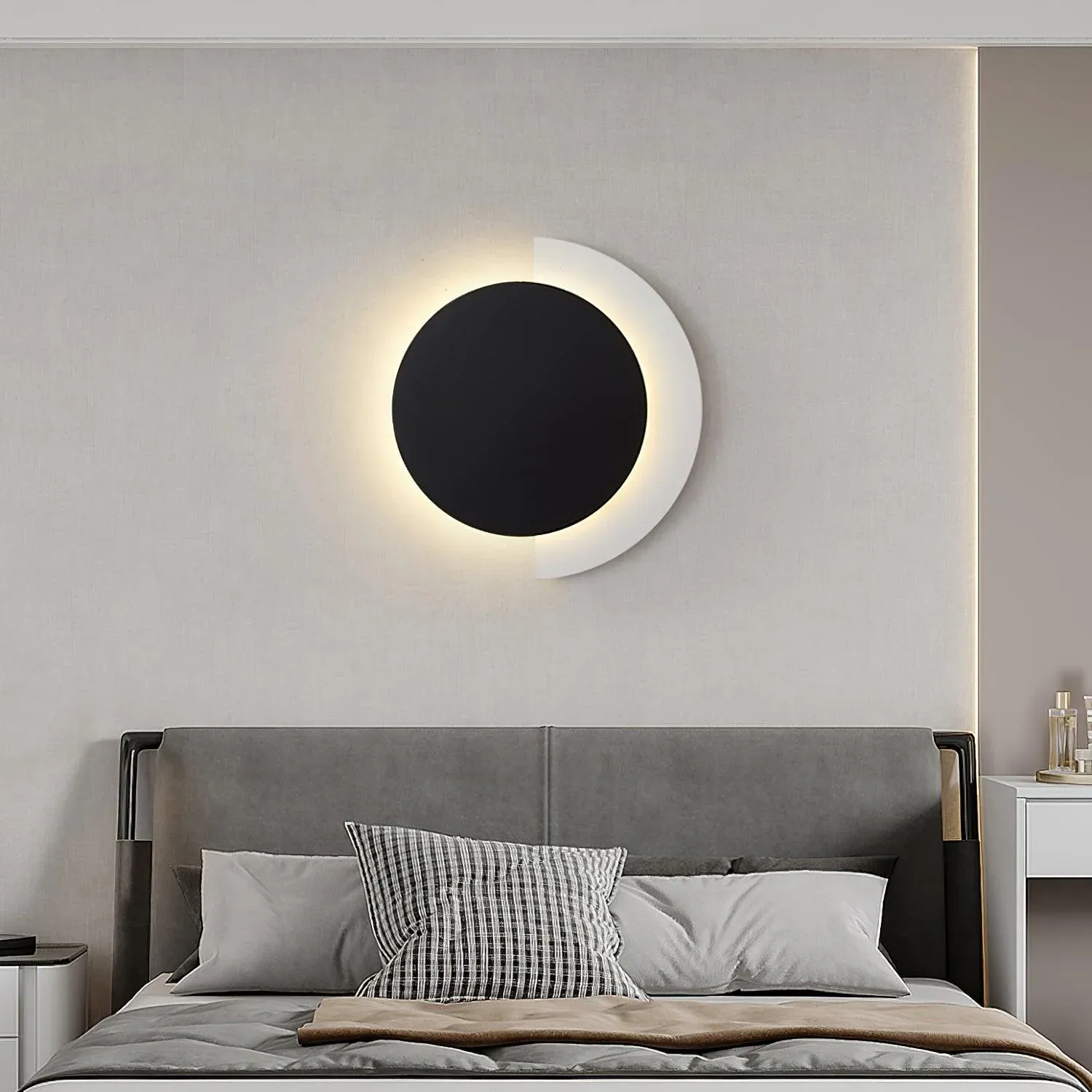 Edge Minimalisme Ronde Acryl Metaal Wandlamp Eetkamer Slaapkamer