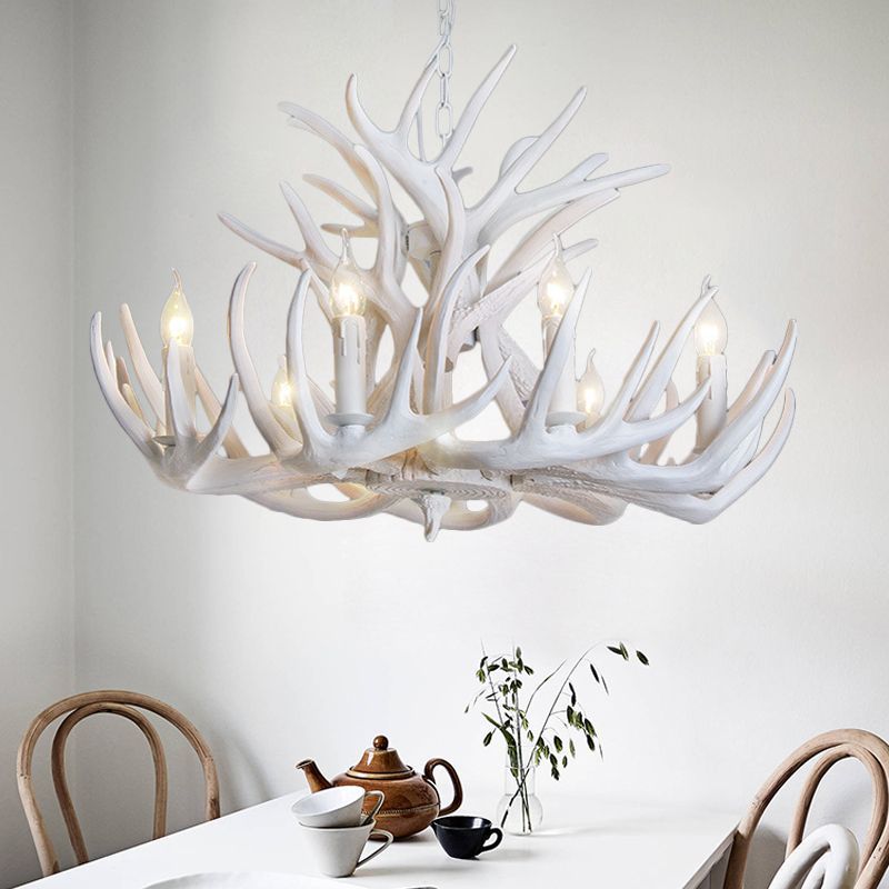 Silva Vintage Design LED Kroonluchter Kunsthars Zwart Woonkamer