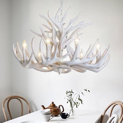 Silva Vintage Design LED Kroonluchter Kunsthars Zwart Woonkamer