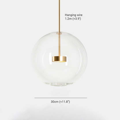 Hailie Moderne Bol LED Hanglamp Metaal/Glas Goud/Transparant Slaap/Woon/Eetkamer