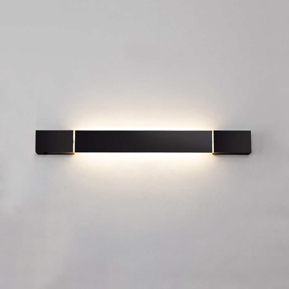 Edge Minimalistische Wandlamp Zwart Metaal/Glas Woonkamer