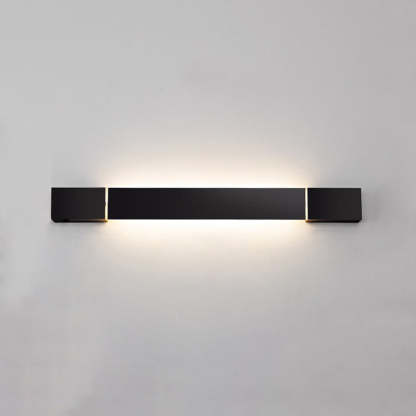 Edge Minimalistische Wandlamp Zwart Metaal/Glas Woonkamer