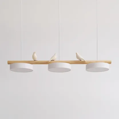 Morandi Modern Metal Wood Resin Acrylic Pendant Light Dining Room Bedroom