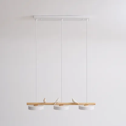 Morandi Modern Metal Wood Resin Acrylic Pendant Light Dining Room Bedroom