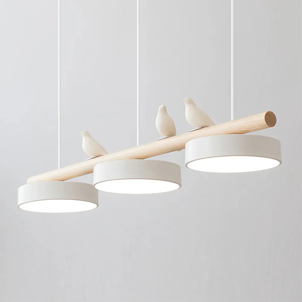 Morandi Modern Metal Wood Resin Acrylic Pendant Light Dining Room Bedroom