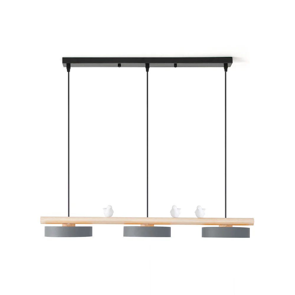 Morandi Modern Metal Wood Resin Acrylic Pendant Light Dining Room Bedroom