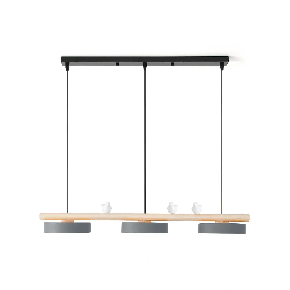 Morandi Modern Metal Wood Resin Acrylic Pendant Light Dining Room Bedroom