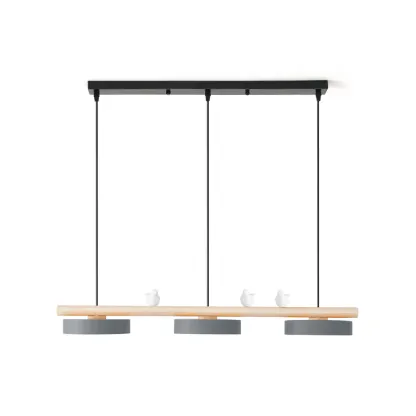 Morandi Modern Metal Wood Resin Acrylic Pendant Light Dining Room Bedroom