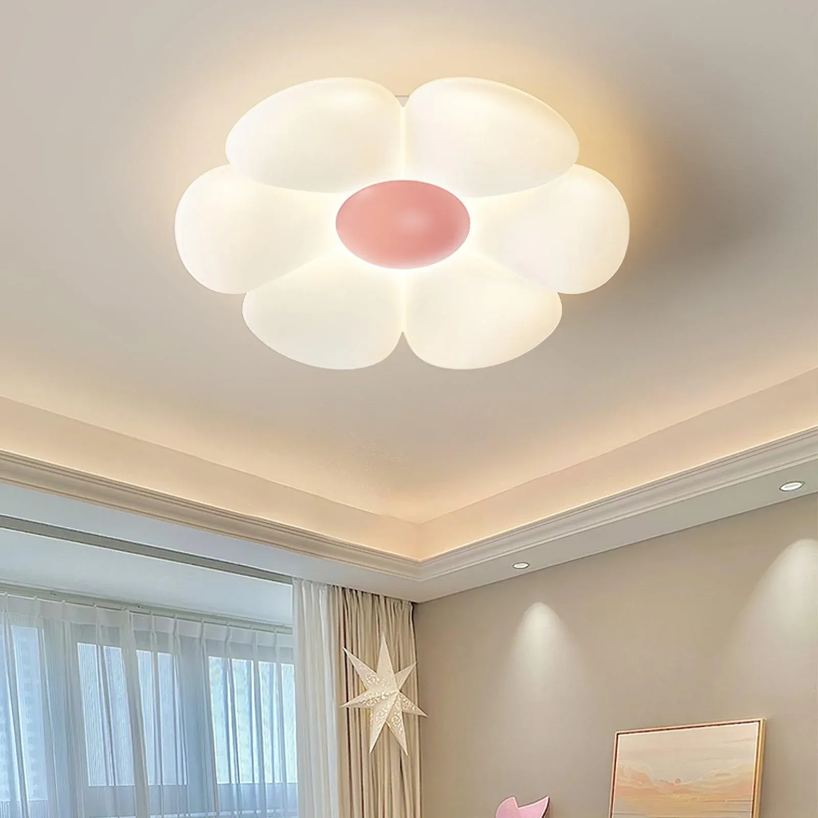 Quinn Modern Metal PE Acrylic Ceiling Light Bedroom Living Room