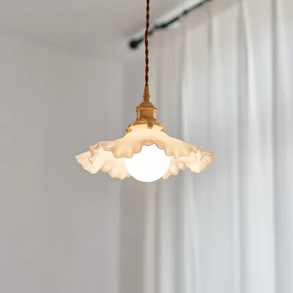 Carins Vintage Flower Glass Pendant Light Shades Bedroom Dining Room