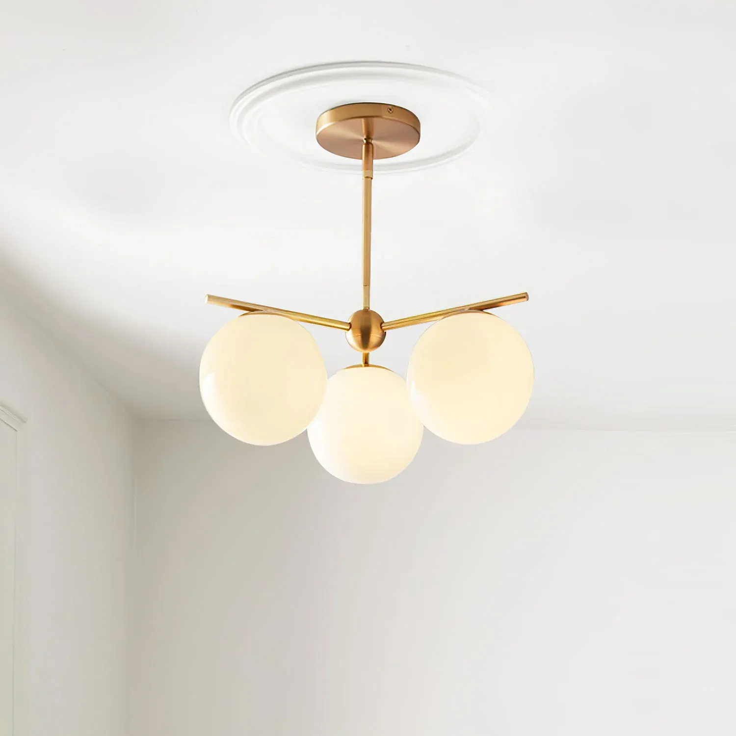 Modern Urban Metal Brass Chandelier Living Dining Room | Las Sola