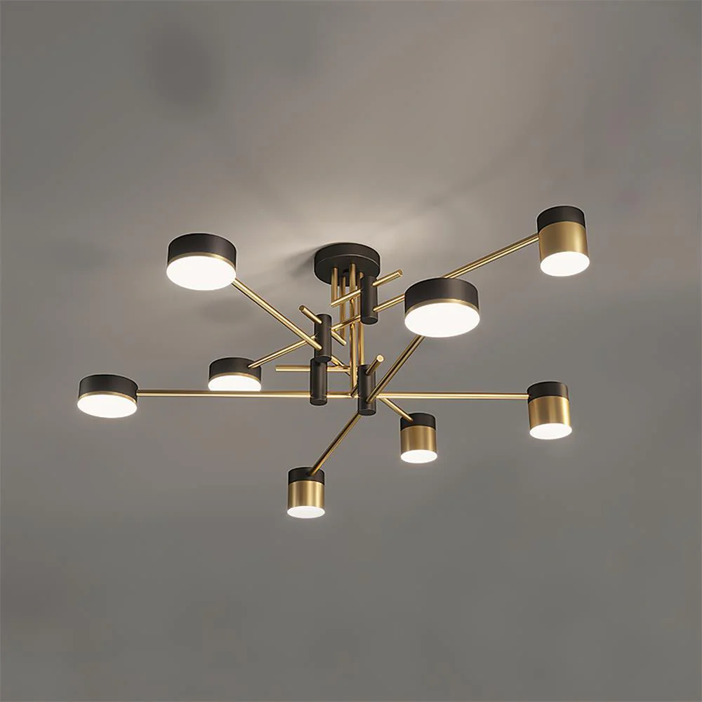 Valentina Modern Gold Black Metal Acrylic Pendant Light Bedroom Living Room