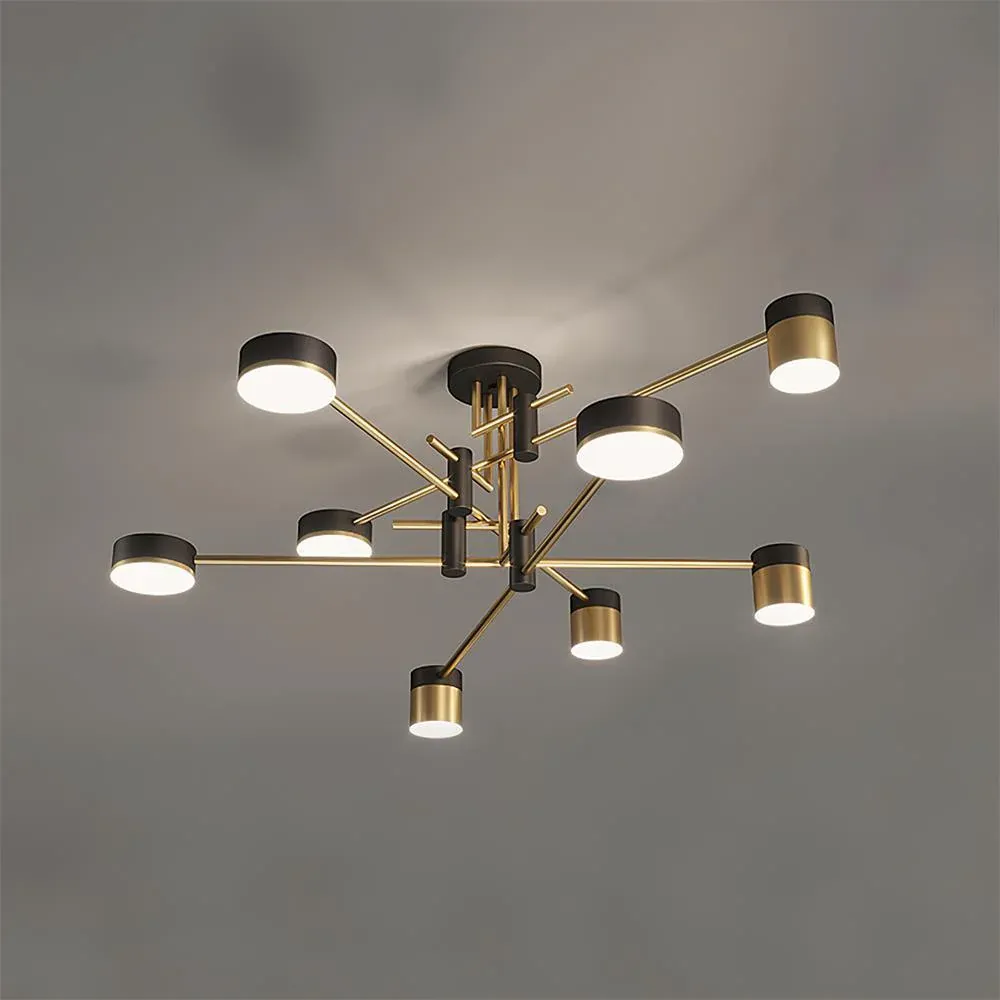Valentina Modern Gold Black Metal Acrylic Pendant Light Bedroom Living Room