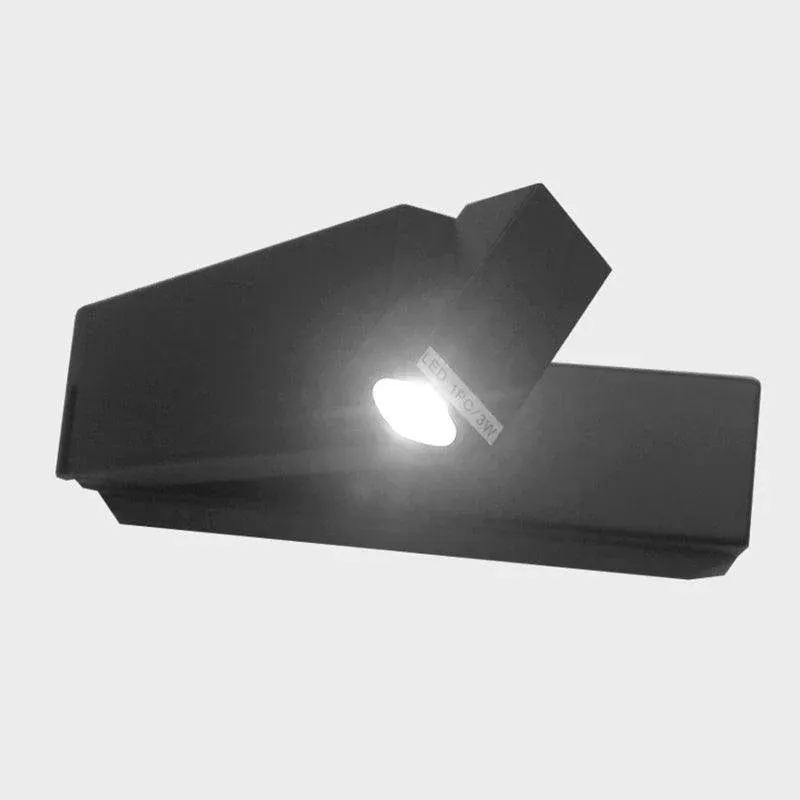 Edge Minimalism Black White Nickel Wall Lamp Dining Room Bedroom