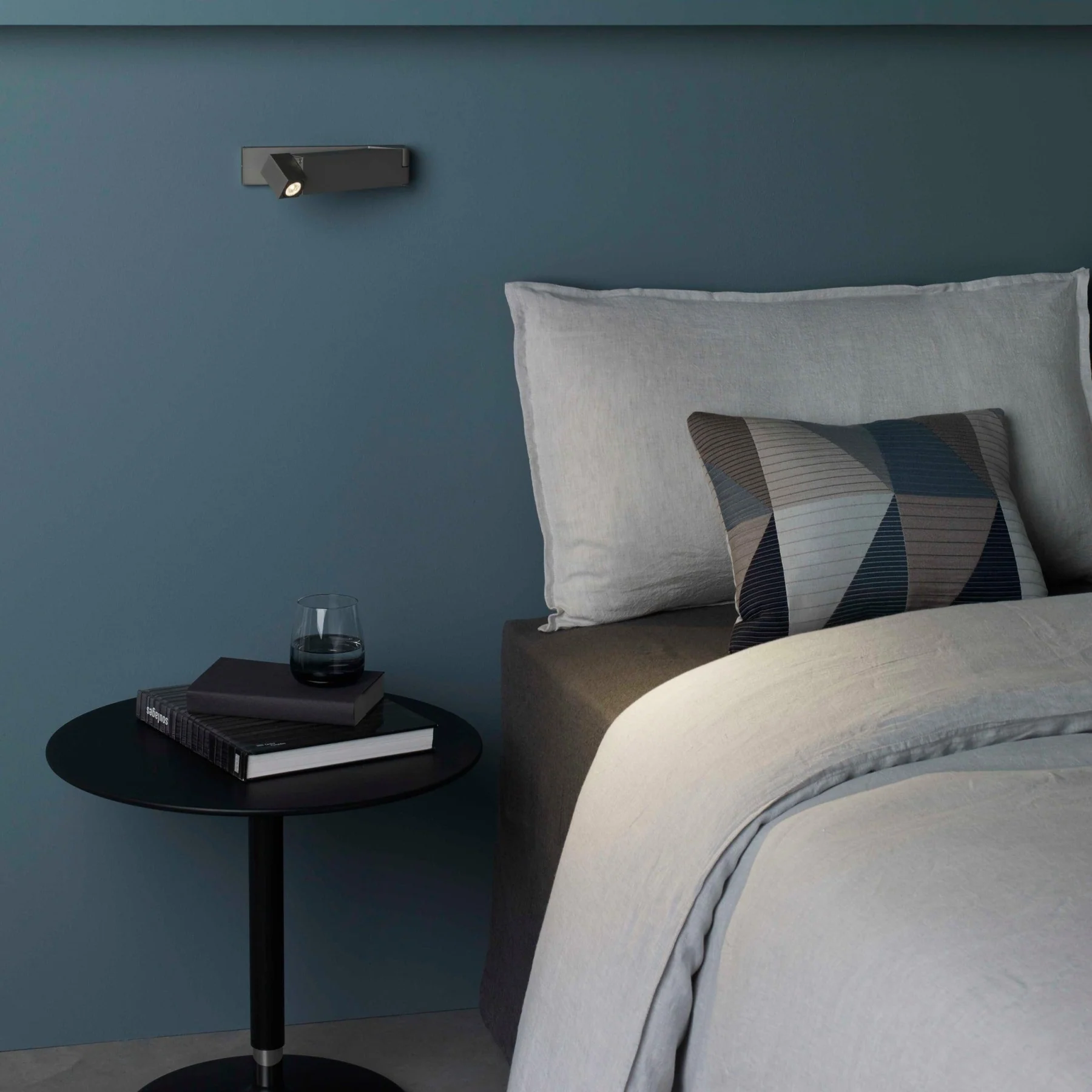 Edge Minimalisme Zwart-Wit Nikkel Wandlamp Eetkamer Slaapkamer