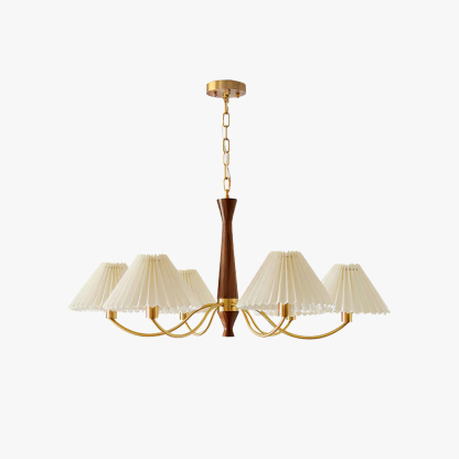 Valentina Vintage Pleated Fabric Chandelier Shades  Living Dining Room