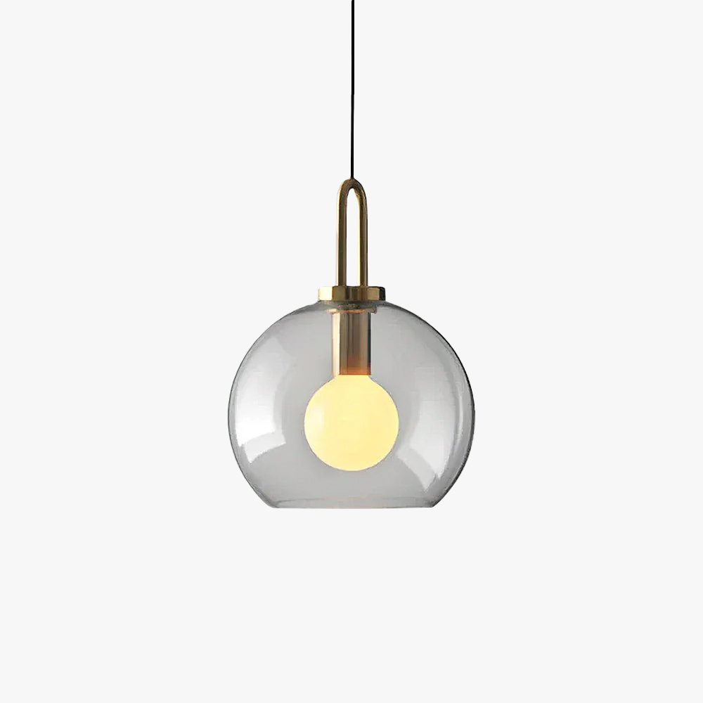 Hailie Modern Round Glass Pendant Light Bedroom Hallway Living Room
