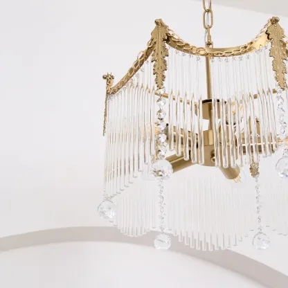 Marilyn Vintage Copper Metal Glass Pendant Light Bedroom Living Room