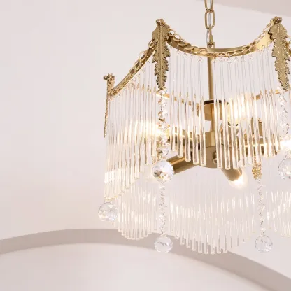 Marilyn Vintage Copper Metal Glass Pendant Light Bedroom Living Room