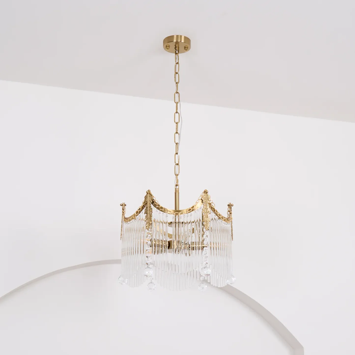 Marilyn Vintage Copper Metal Glass Pendant Light Bedroom Living Room