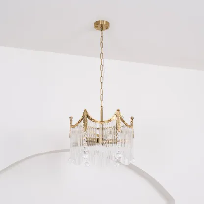 Marilyn Vintage Copper Metal Glass Pendant Light Bedroom Living Room