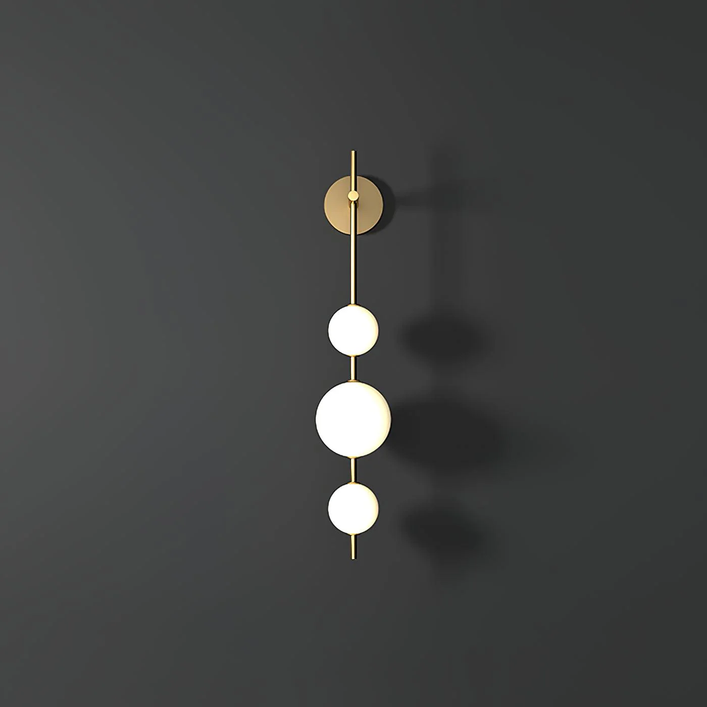 Edge Minimalism Metal Glass Plastic Wall Lamp Bedroom Living Room