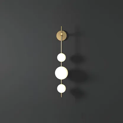 Edge Minimalism Metal Glass Plastic Wall Lamp Bedroom Living Room